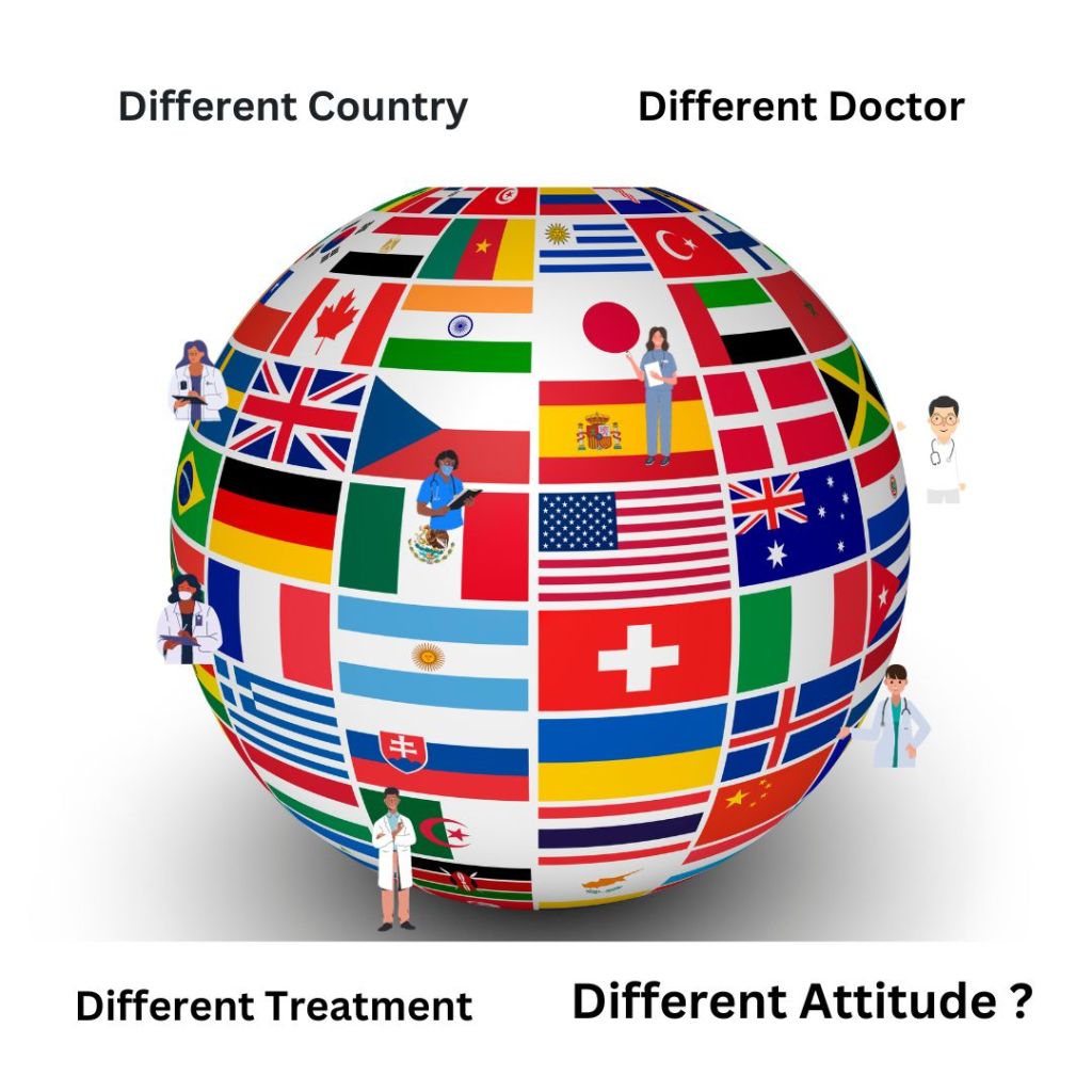 I have lived in several states (never any other country) : California, Minnesota, Pennsylvania, Florida, and Hawaii, let me say this, doctors in different states don’t treat you the same. 

How about living in a different country? How do different country’s doctors address Menopause?