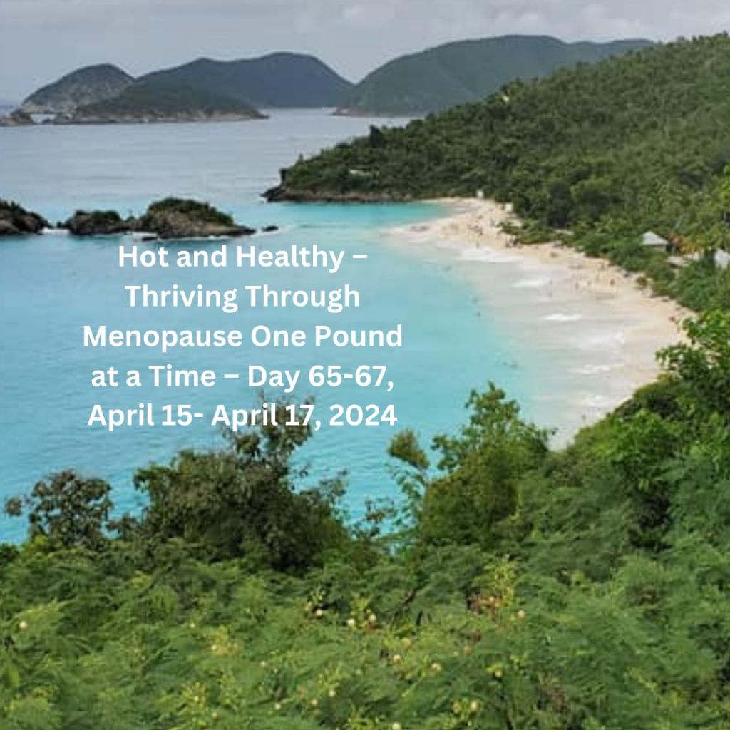 Hot and Healthy – Thriving Through Menopause One Pound at a Time – Day 65-67, April 15- April 17,&nbsp;2024